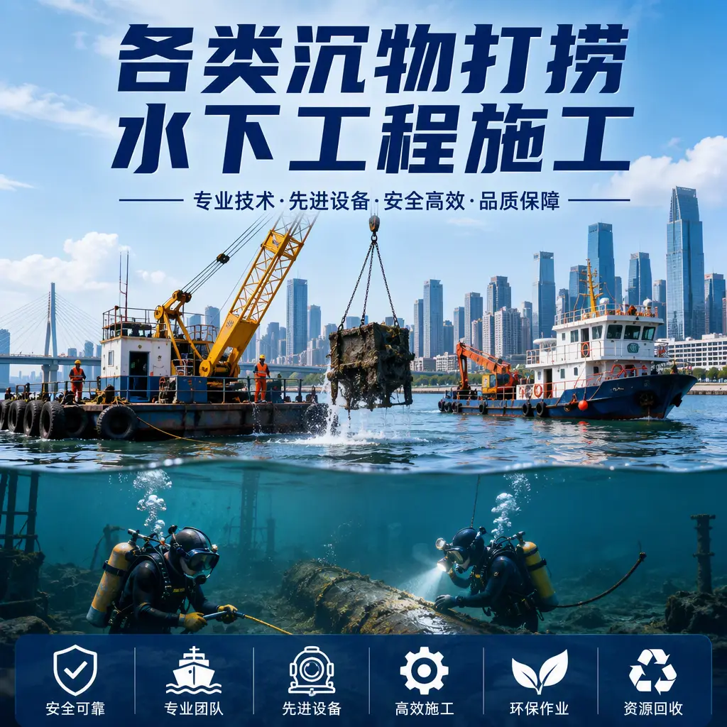 通化县各类沉物打捞，水下工程施工